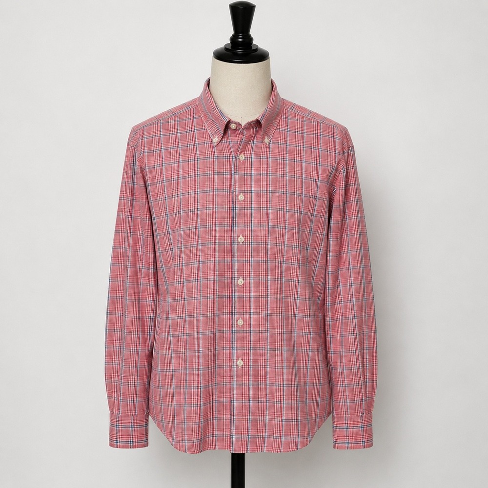 Charles Tyrwhitt Mens XL Slim Fit Non Iron Pink Blue Tattersall Check Shirt